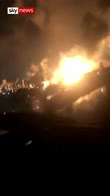 Passenger captures refinery fire