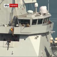 Warship HMS Duncan en route to Gulf