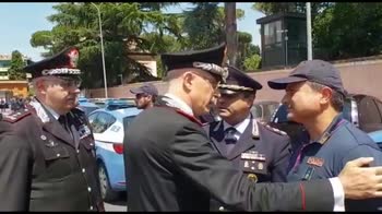 Carabiniere ucciso, il comandante Nistri con i poliziotti