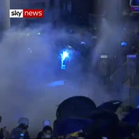 Tear gas fired at protesters in Hong Kong