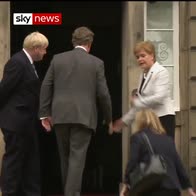 Watch: Johnson booed as he meets Sturgeon