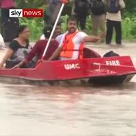 700 passengers rescued from flooded train