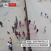 Fluorescent seesaws over US - Mexico border