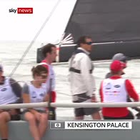 Duke and duchess of Cambridge race on yachts