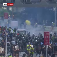 Police fire tear gas in Hong Kong protest
