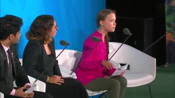 Discorso di Greta Thunberg allâOnu per vertice sul clima