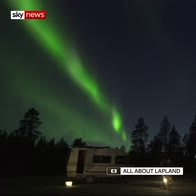 Northern lights mushroom over Finland