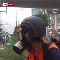 Sky News witnesses street battles in Hong Kong