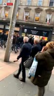 Lazio fans give Nazi salutes in Glasgow