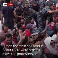 Peaceful protests turn violent in Lebanon
