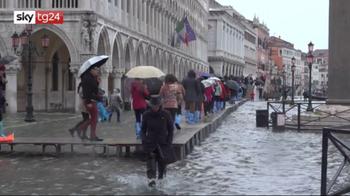 Venezia, marea sfiora i 130 cm sul medio mare