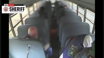 School bus driver arrested after crash