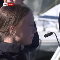 Greta Thunberg arrives in Lisbon by boat
