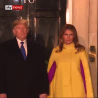The Trumps arrive at No 10
