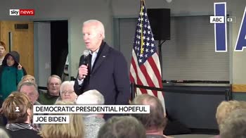 Joe Biden in tense verbal exchange with voter