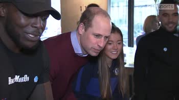 Prince William beats pros at table football!