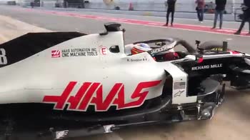 video f1 haas vf20 primo giro