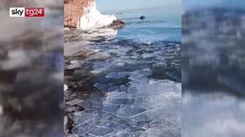 Usa, il movimento delle lastre di ghiaccio al lago Superiore