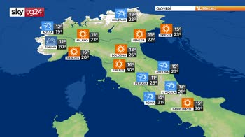 Meteo, instabile al nord con piogge, soleggiato al centro sud