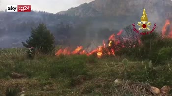 Incendi in Sicilia, canadair in azione