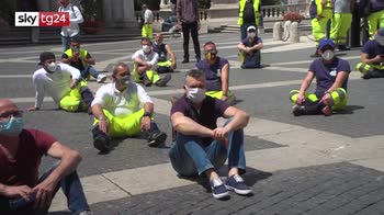 Roma, protesta dipendenti Multiservizi, a rischio 270 posti