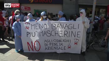 ERROR! Coronavirus, manifestazione dei sindacati a Bergamo