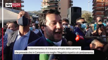 Mondragone, Salvini contestato. IL VIDEO