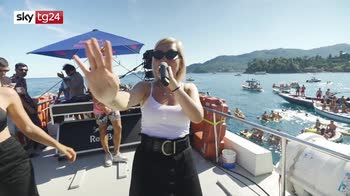 Il pagante, primo boat in della musica italiana con Portofino