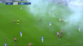Sampdoria-Genoa: l'assist di tacco di Scamacca