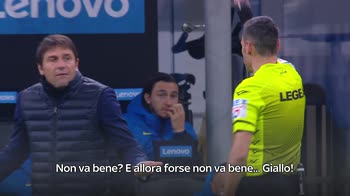 Inter-Atalanta, il siparietto tra Conte e l'arbitr...