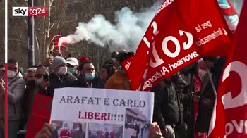 Protesta lavoratori Tnt a Piacenza contro i licenziamenti
