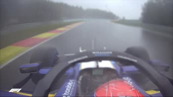 f1 canale 207 16.10 russell onboard sotto l'acqua