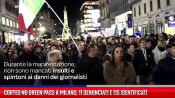 Corteo No Green pass a Milano, 11 denunciati e 115 identificati