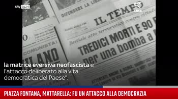 Piazza Fontana, Mattarella: fu un attacco alla democrazia