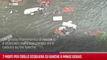 7 morti per crollo scogliera su barche a Minas Gerais