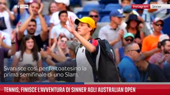 Tennis, finisce l'avventura di Sinner agli Australian Open