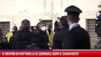 Le immagini del rientro di Mattarella al Quirinale