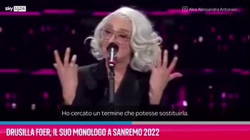 VIDEO Drusilla Foer, il monologo integrale a Sanremo 2022