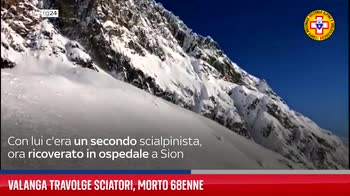 Valanga in Svizzera travolge sciatori, morto 68enne