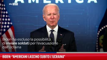 Ucraina, Biden: Americani devono partire ora