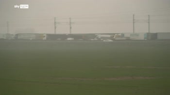 Incidente A1, tir in fiamme a Lodi, traffico in tilt