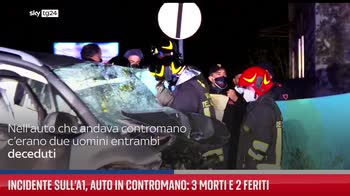 Incidente a Capua, auto in contromano sulla A1: tre morti