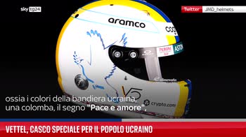 F1, casco speciale per Vettel a sostegno dell'Ucraina