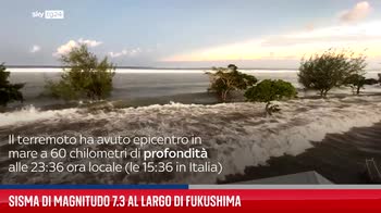 Sisma di magnitudo 7.3 al largo di Fukushima