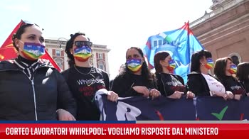 Roma, corteo dei lavoratori Whirlpool al MiSe