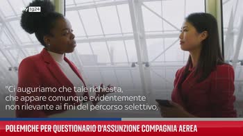 Polemiche per questionario d?assunzione compagnia aerea