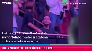 VIDEO Tobey Maguire al concerto di Billie Eilish