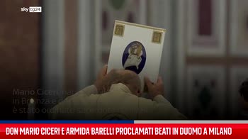 Don Mario Ciceri e Armida Barelli proclamati beati in Duomo a Milano