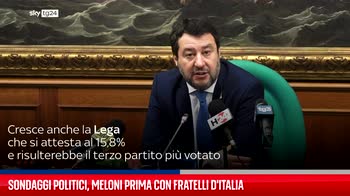 Sondaggi politici, Meloni prima con Fratelli d'Italia
