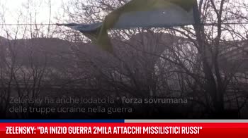 Zelensky: "Da inizio guerra 2mila attacchi missilistici russi"